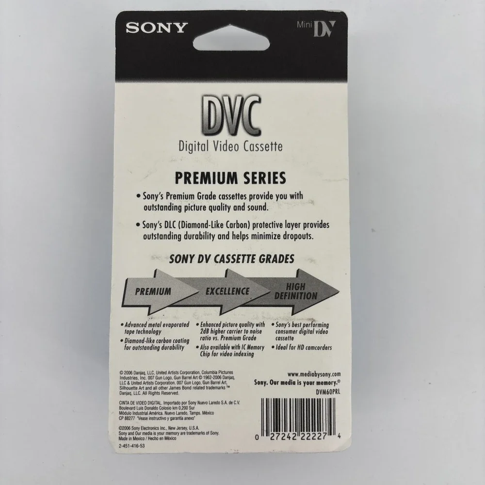 3-Pack Sony DVC Mini-DV 60 Min Premium Blank Tapes Digital Video Cassettes New!